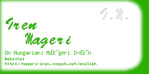 iren mageri business card